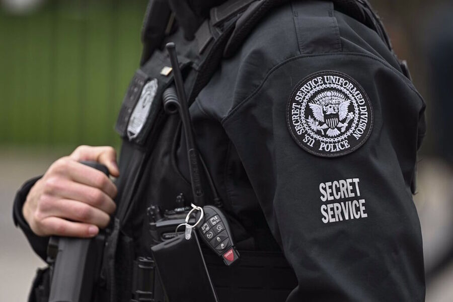 secret service logo agent stock