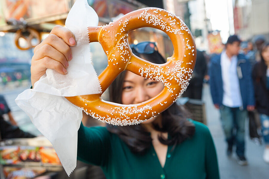Click to enlarge salt pretzel child