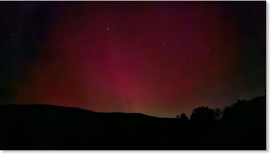 Images of the aurora as seen from New York