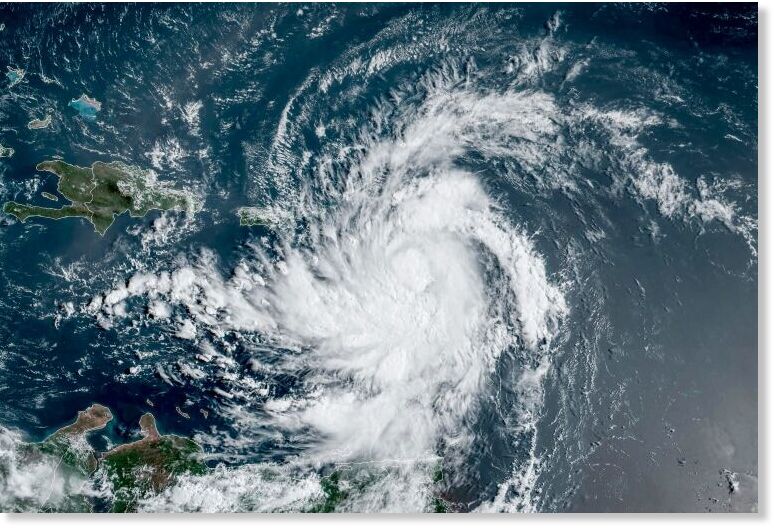 Tropical Storm Ernesto on Tuesday.