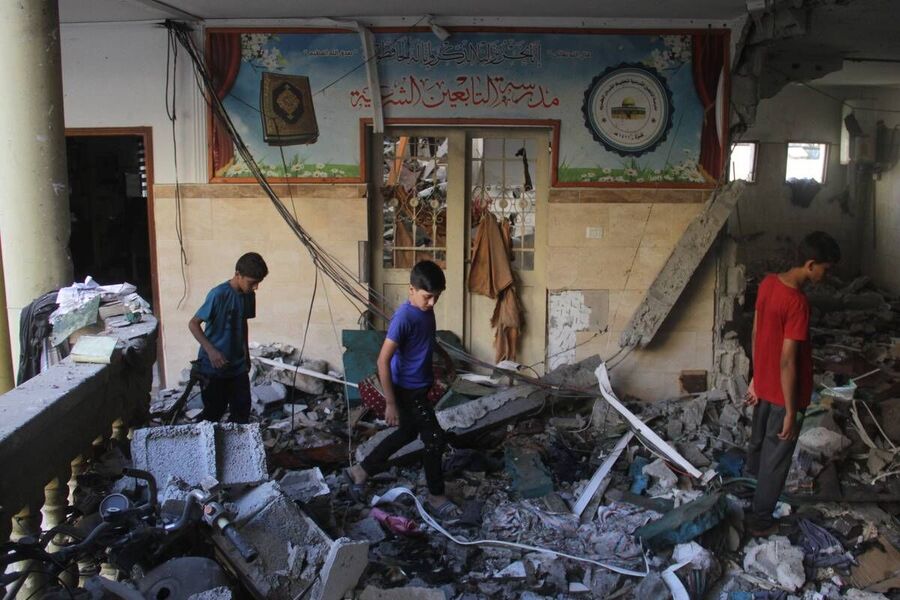 Click to enlarge Tabeen school massacre in Gaza