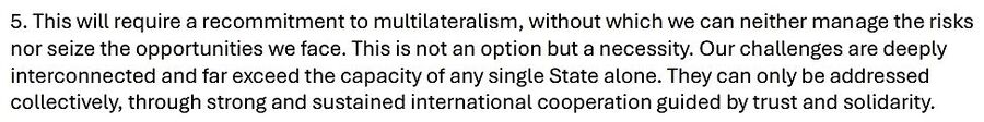 multilateralism statement HLAB united nation