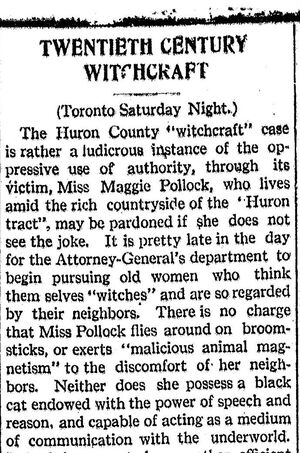 Twentieth Century Witchcraft
