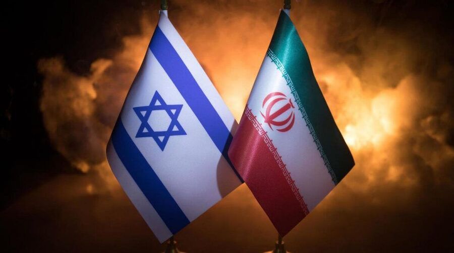 Iran flag, Israel flag, Israel and Iran