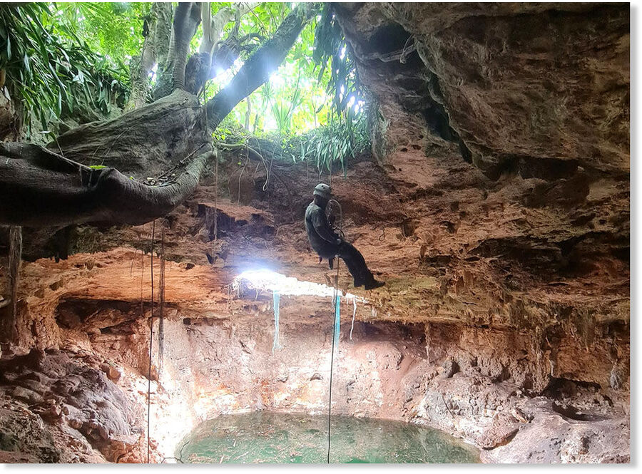 Researchers are beginning to descend into the newly discovered cenote to learn more about what led to its collapse.