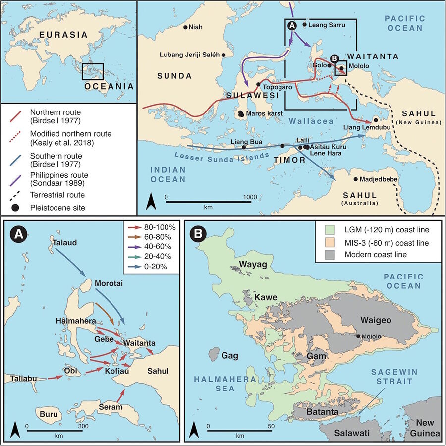 Click to enlarge ancient migration theory pacific ocean