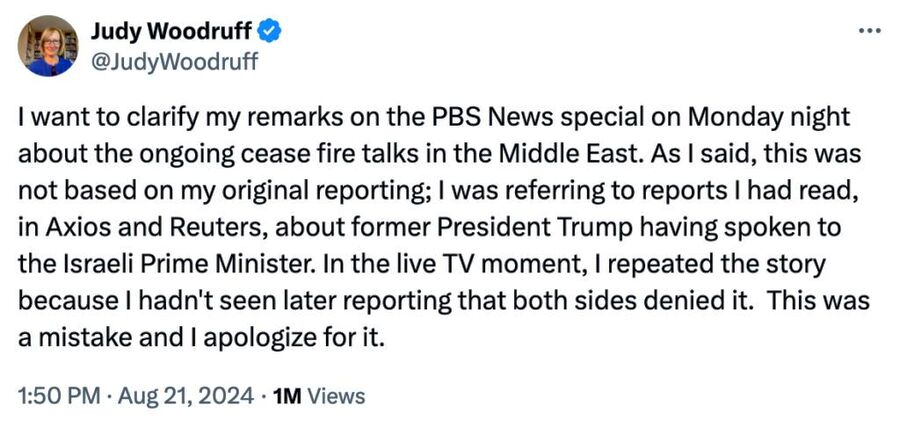 Click to enlarge judy woodruff lie trump peace gaza