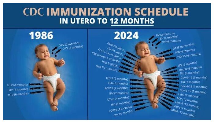 vaccine schedule since 1986