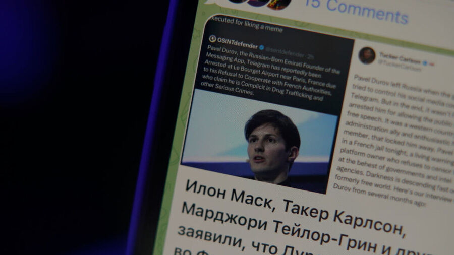 Click to enlarge The Telegram messaging app on an iPhone.
