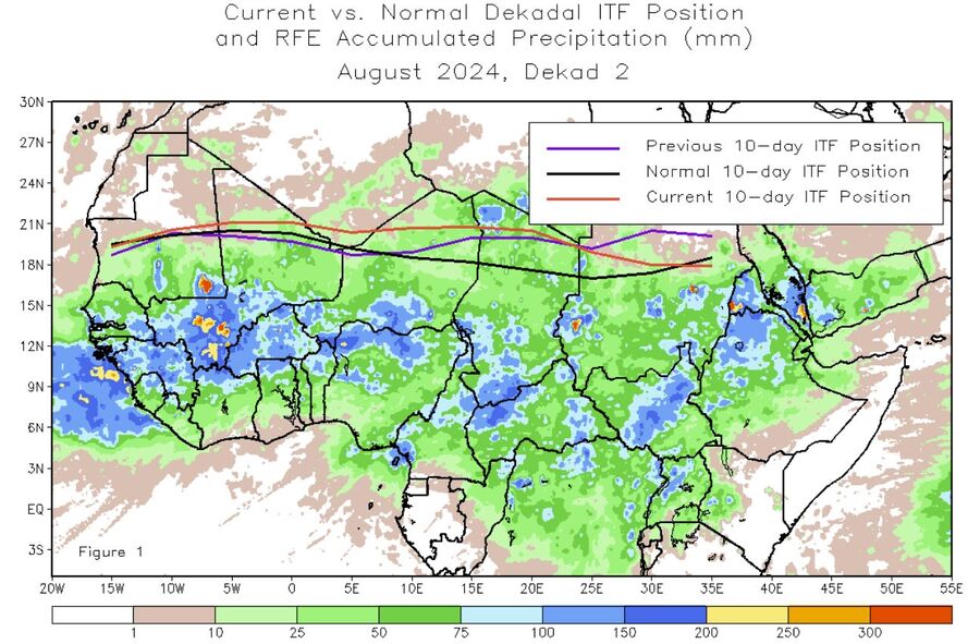 August 2024 ITCZ analysis by NOAA