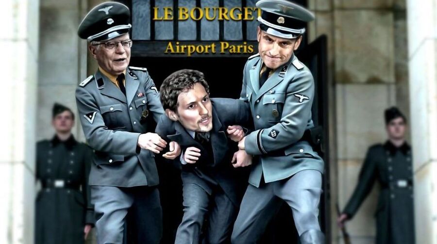 Click to enlarge Pavel Durov, Emmanuel Macron,