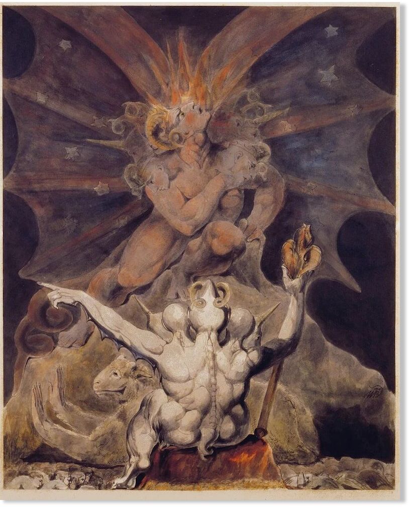 William Blake - The Number of the Beast is 666 (c.1805)