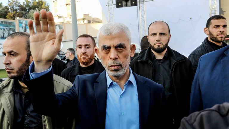 Click to enlarge Hamas political bureau head Yahya Sinwar