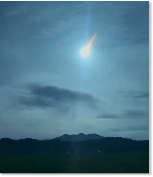 Click to enlarge Viewers posted videos on X of what they claimed was the 2024 RW1 asteroid as it flew across the sky, appearing to look like a fireball