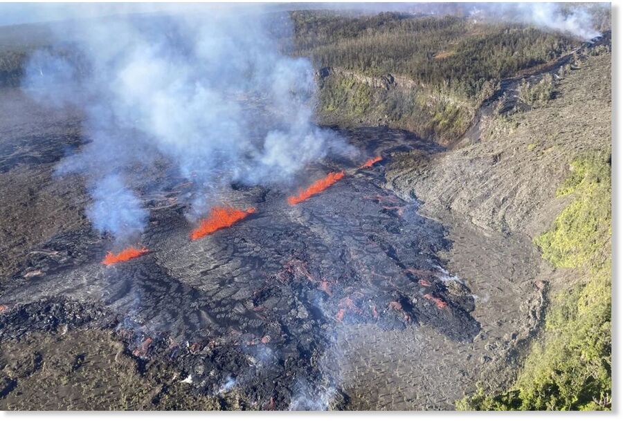 Click to enlarge This photo provided by the U.S. Geological Survey, captured during a Hawaiian Volcano Observatory