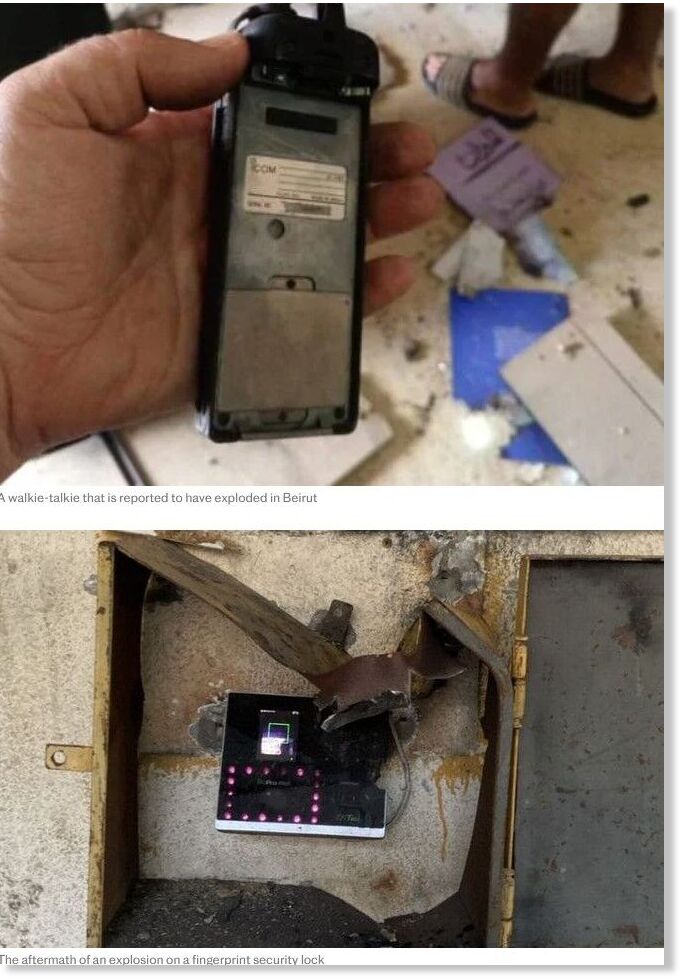 The aftermath of an explosion on a fingerprint security lock