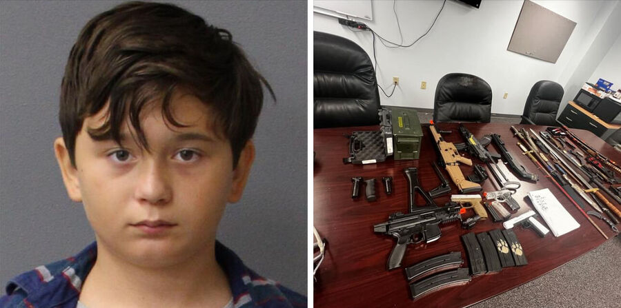 Click to enlarge Carlo “Kingston” Dorelli (11) flori perp walk mass shooting.