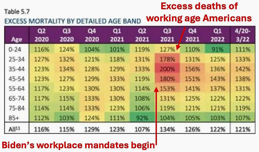 excess mortality covid mandates