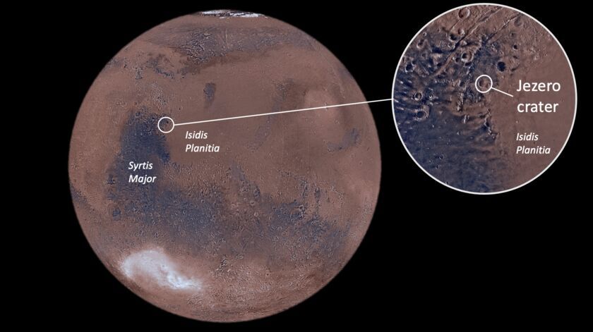 Click to enlarge jezaro crater mars