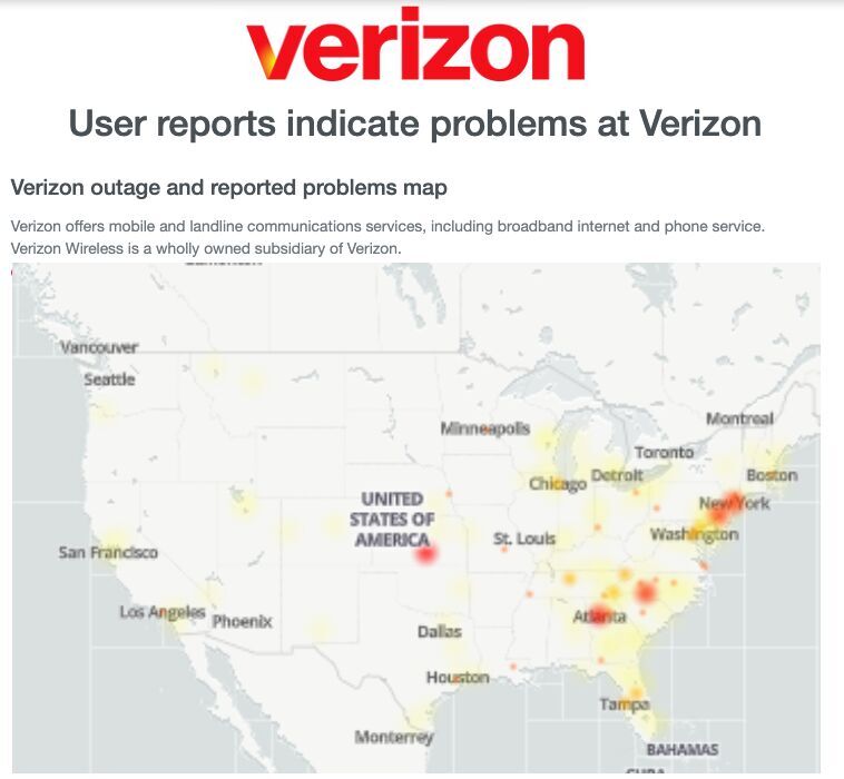 Click to enlarge verizon heat map outages helene country