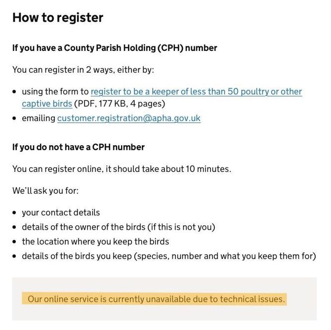 Register Chickens!