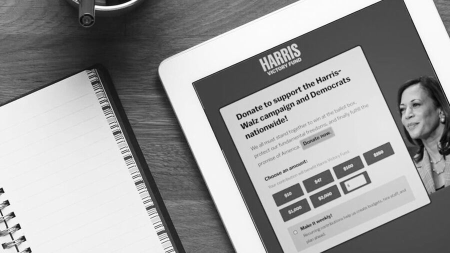 harris fundraising actblue cheating
