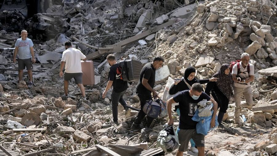 Click to enlarge beirut bombed Israel