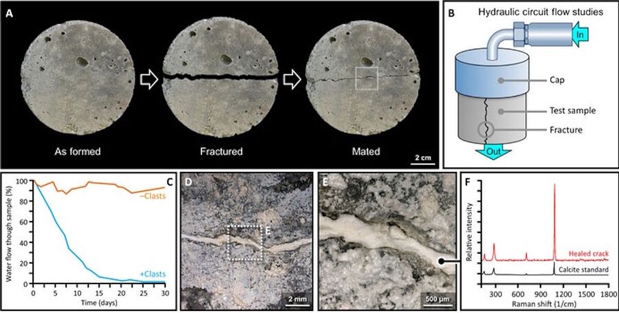 Click to enlarge self healing concrete roman buildings