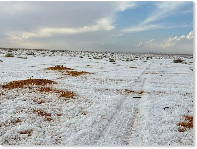 Snow blankets northern Saudi region