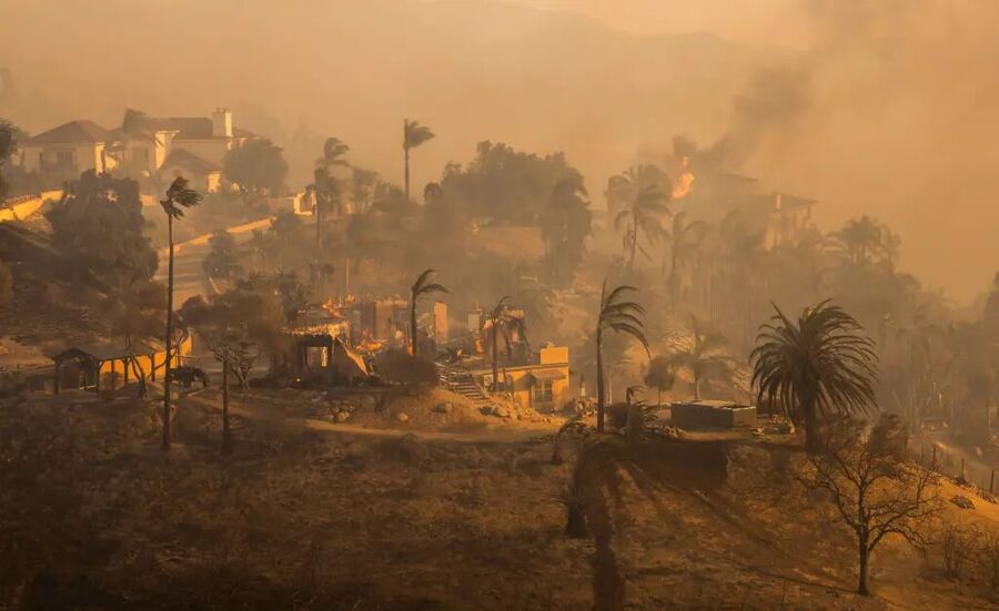 Click to enlarge mountain fire southern california smoke air quality