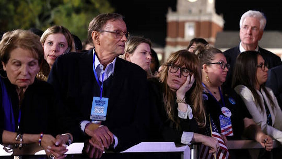 Click to enlarge kamala supporters sad