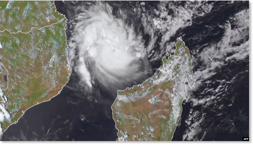 Cyclone Chido rips through Mayotte with winds in excess of 136 mph as it barrels toward eastern