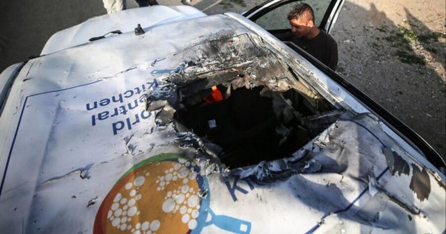 Click to enlarge world central kitchen IDF drone attack