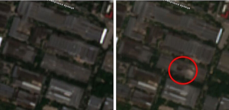 Click to enlarge yumash factory damage missile strike july 2024