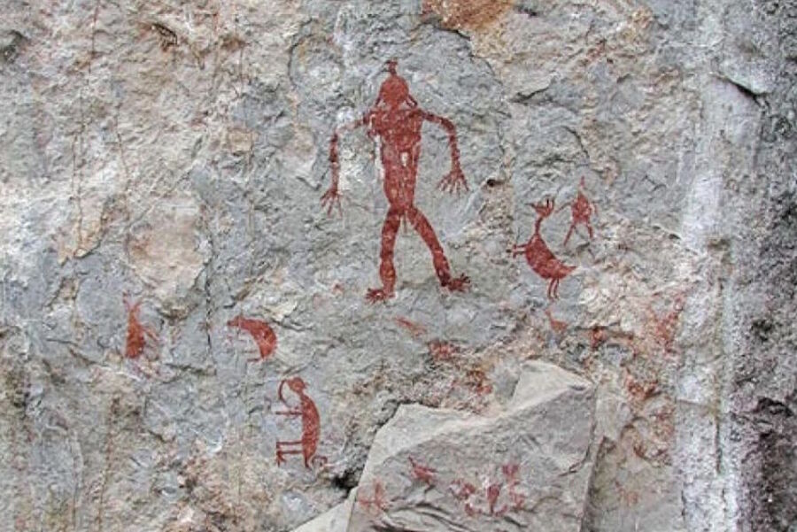 Click to enlarge rock paintings art brazil