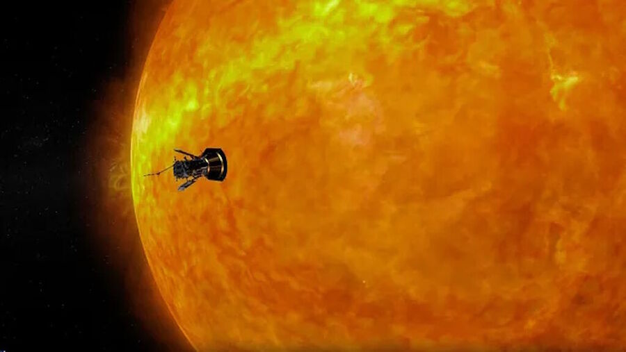 Parker solar probe flyby illustration