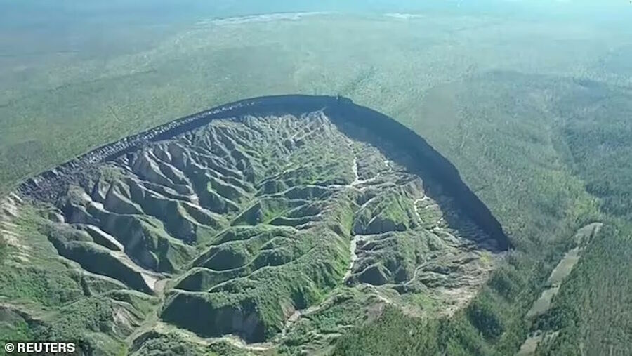 yana crater siberia russia megaslump