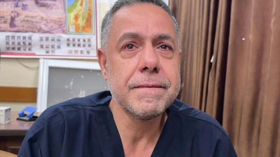 Click to enlarge gaza hospital Dr Hussam Abu Safiya