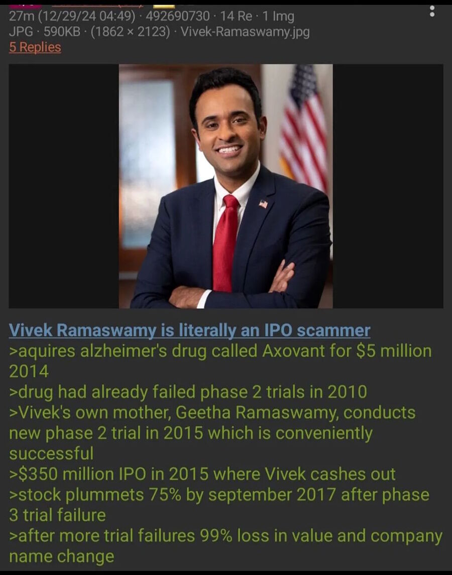 ramaswamy 4 chan scammer