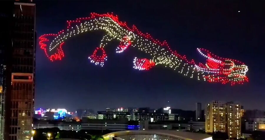 china drone dragon aerial show