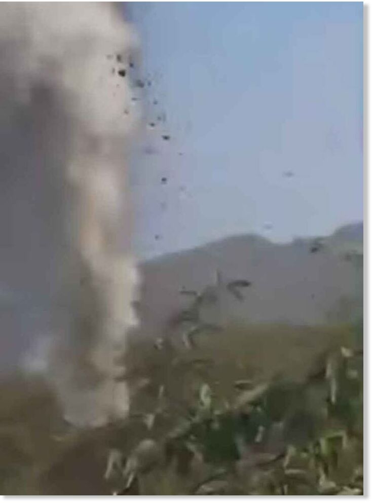 New vent at Dofen mountain erupting a strong jet of steam and mud