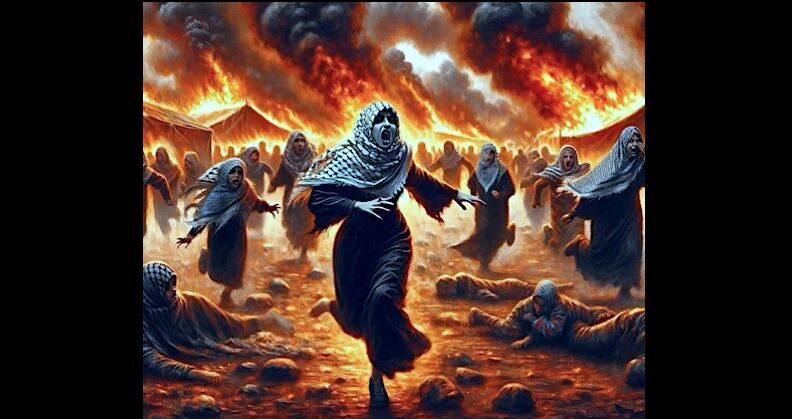 Fleeing Gazans