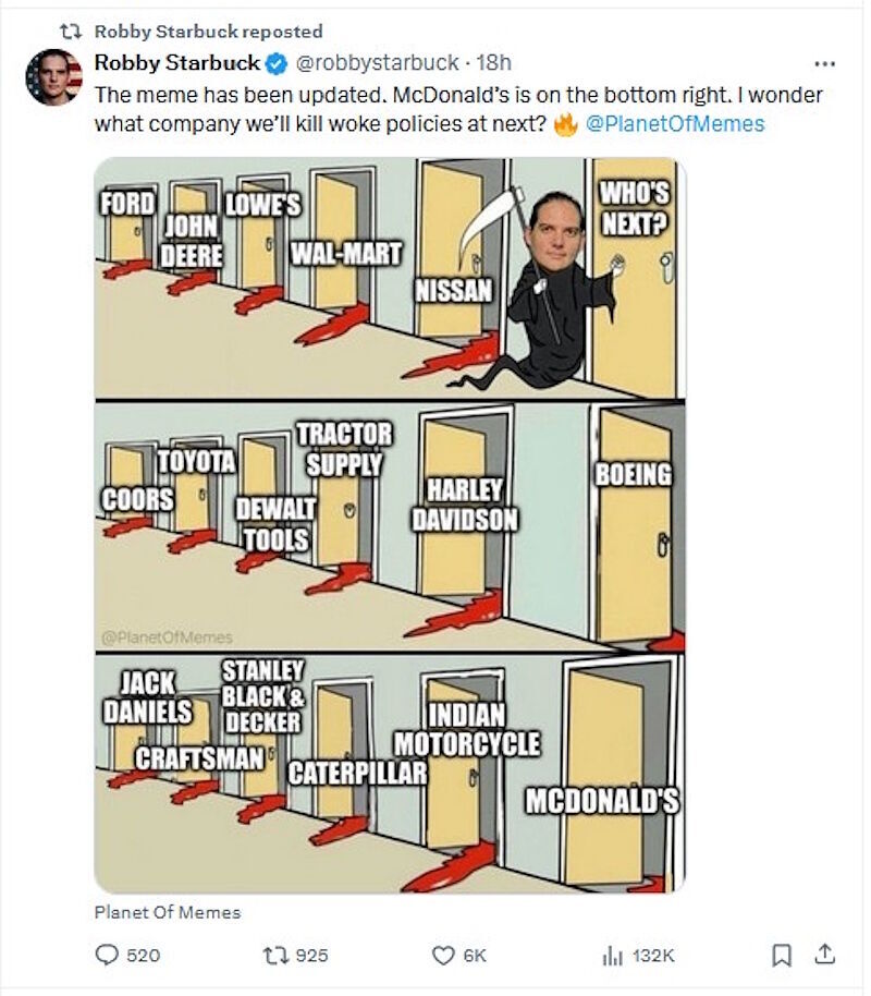 robby starbuck DEI campaign name shame