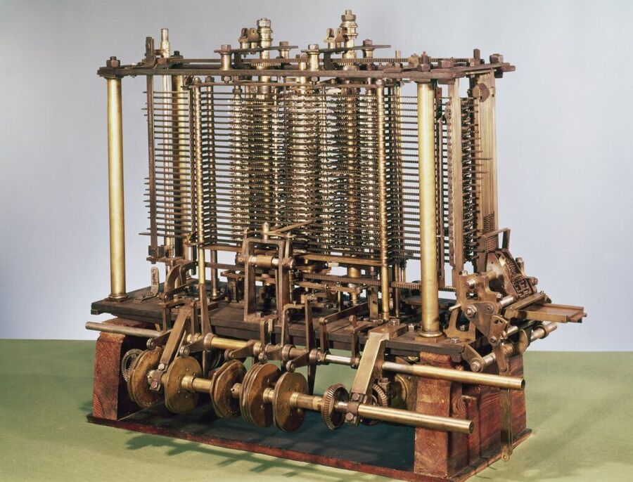 Click to enlarge charles babbage calculating machine early computer