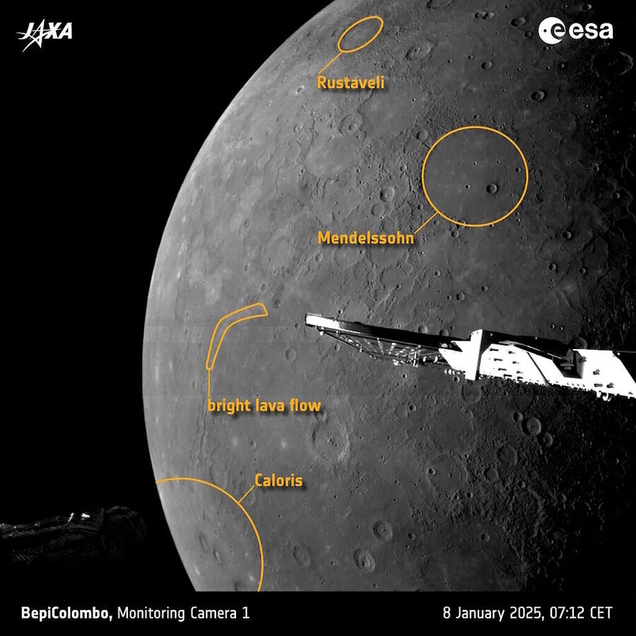 mercury terrain bepicolombo probe flyby