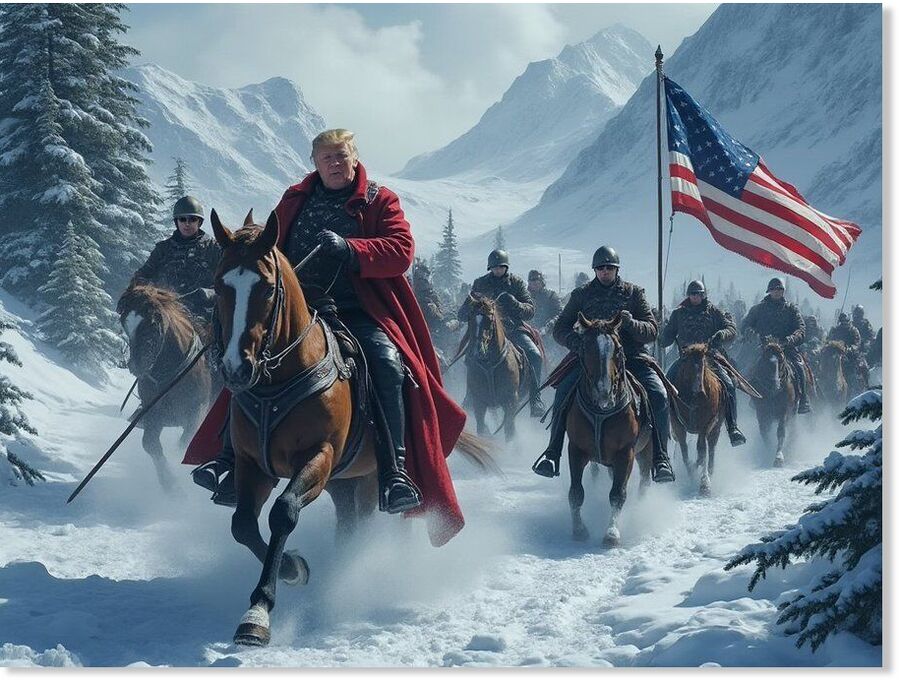 Click to enlarge Trump on horse