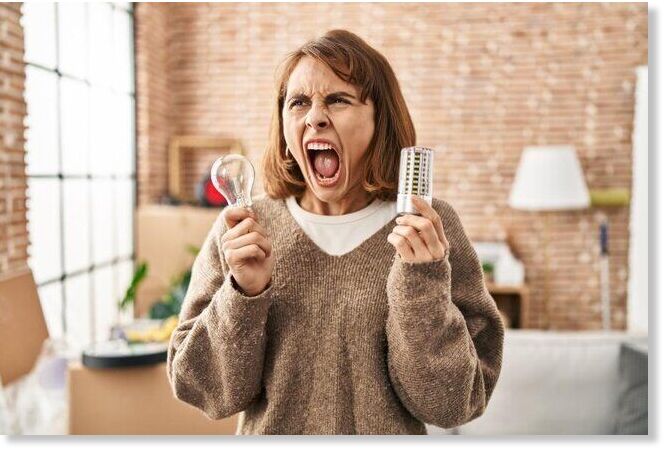 Click to enlarge woman holding lightbulb