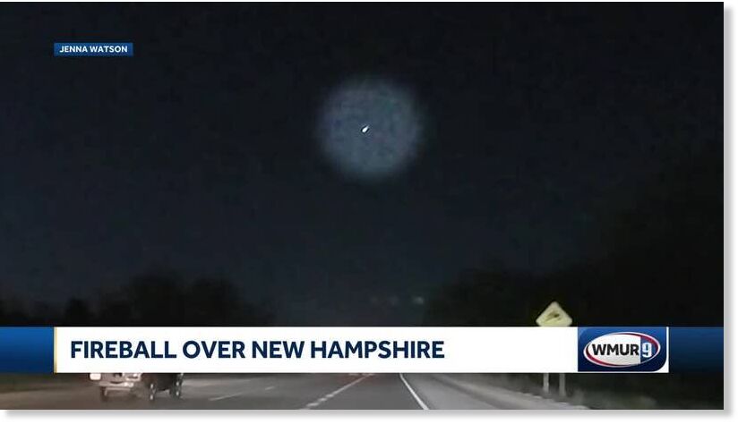 Fireball spotted in NH sky