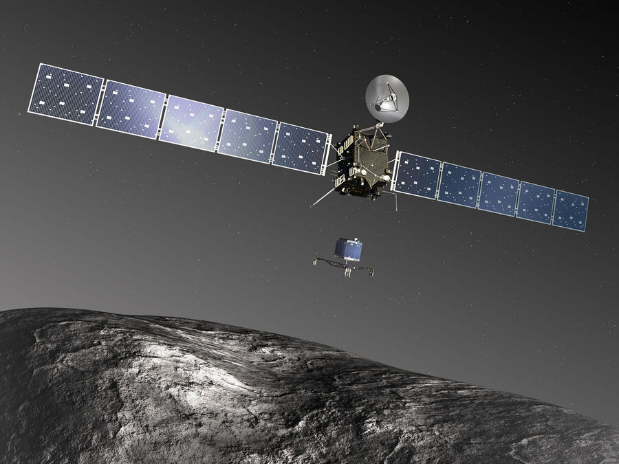 rosetta comet probe artist impression
