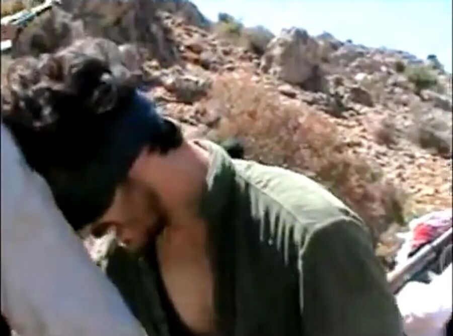 Click to enlarge Austin Tice blindfolded